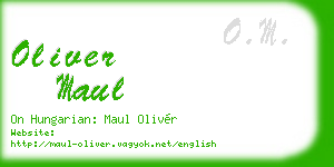 oliver maul business card